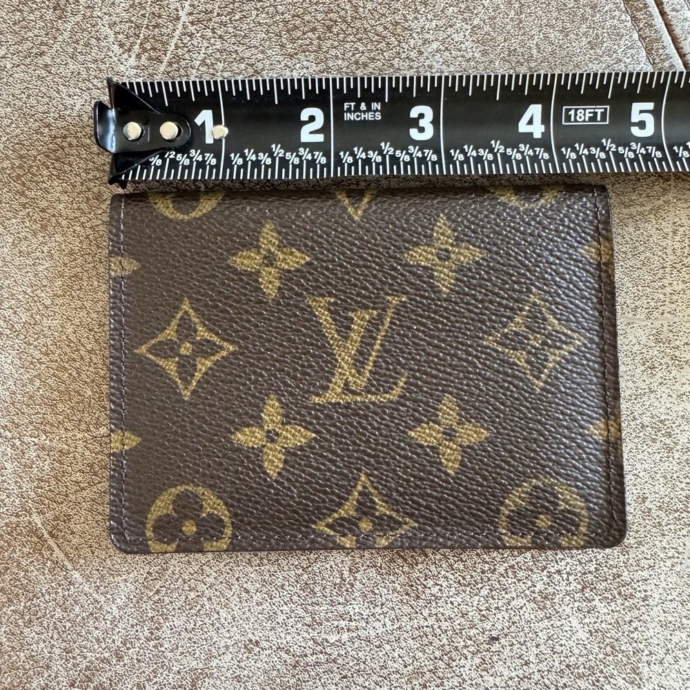 Louis Vuitton Porte 2 Cartes Vertical Monogram ID Pass Card Holder Wallet - Picture 7 of 7